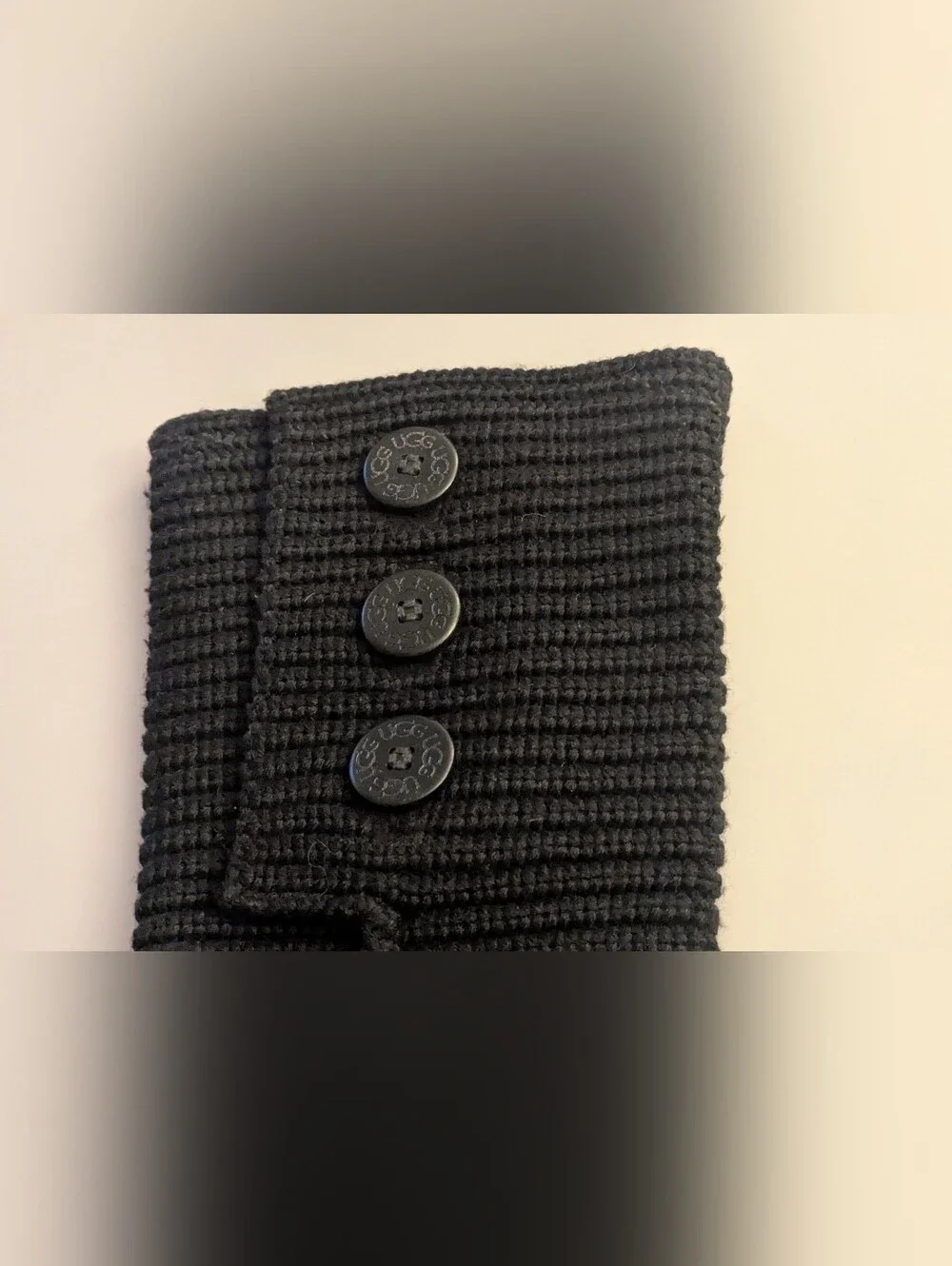 UGG Australia Cardy Women's Classic Black Knit Boots. Size 10.